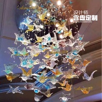 Proud Creative Butterfly Personality Decoration Hanging Decoration Banquet Hall Sales Department Mall Exhibition Hall Air Art Installations Hang Accessories