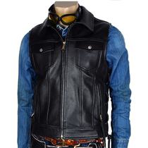 South Korea imported the son of chaos retro black mens lapel Harley Indian Knight cowhide vest