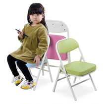 Childrens folding chair Folding stool Portable baby chair Metal backrest Folding chair Learning writing chair Small chair