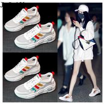 Tennis Red Old Daddy Shoes Woman Summer Breathable Hollowed-out Flat Bottom Thick Bottom Hole Sport Sandal Women Soft Bottom Light 100 Hitch Ride