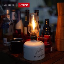 Black deer picking up light atmosphere candle light outdoor camping gas lamp portable camping tent lighting retro light camp horse lantern