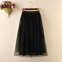 Girl skirt 2020 autumn and winter New pleated skirt big children short skirt children skirt little girl foreign style mesh dress