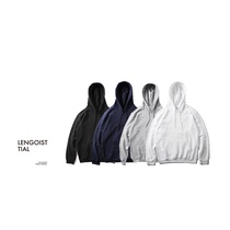 Basic wear Japanese retro classic Basic solid color hooded plus velvet pullover versatile mens and womens sweatshirt