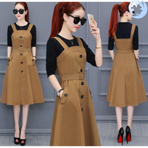  2020 spring new dress womens suit fashion autumn fashionable thin temperament lady strap skirt two pieces