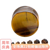 Stone ear expansion solid integrated ear expansion waist drum type tiger eye stone ear expander ear nail big ear hole ear decoration