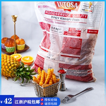 Ludosa spicy frozen Qu fries Belgium imported spicy frozen qu fries fried snacks 12 12mm