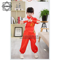 61 childrens martial arts embroidered dragon Chinese wind yellow practising boys fine loyalty to the boys performance