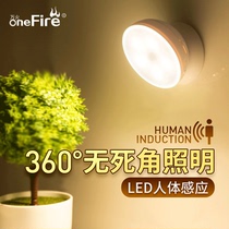 Smart human senses wall light Charging bedroom headboard free of punch and wire-free adhesive style home aisle ultra-bright