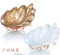 Fashion creative high-grade tempered glass fruit plate shell sashimi plate ice plate self-service tableware hotel ktv fruit plate