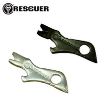 RESCUER-savior outdoor EDC multipurpose keychain gadget pendant silver Black