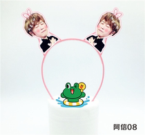 May day letter cute big head cartoon headband hairband hairclip pin custom support perimeter