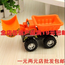 Simulation engineering vehicle model childrens plastic toy scooter excavator forklift puzzle toy car