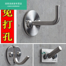 Punch-free stainless steel adhesive hook strong adhesive wall mounting weight bearing sticker Wall no trace kitchen metal nail hook hook