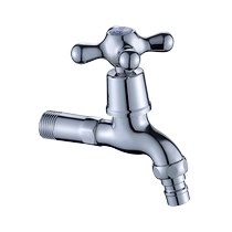 Huiporcelain extended household washing machine faucet 4-point nozzle buckle mop pool balcony handwheel switch single cold