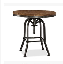 Retro industrial wind iron table can lift small round table coffee table coffee table casual table