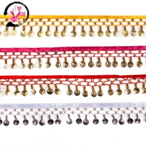 Clothing accessories handmade diy material belly dance waist chain waist Decoration ribbon sequin hanging side 1 meter 7 yuan