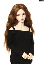 1 3 1 4 Brown long curly hair wig BJD wig doll wig