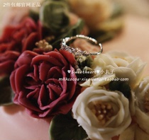 Korean official website milkcocoa spring women sweet and elegant temperament luxury rhinestone embellishment twist ring ring