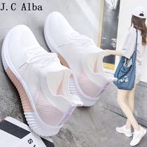 Small white shoes 2022 new womens shoes Summer thin section 100 lap mesh sneakers breathable female hollowed-out white running shoes