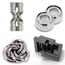 Japanese magic gold puzzle unlock HANAYAMA genuine unlocking toy development brain hole difficulty 6 Luban lock