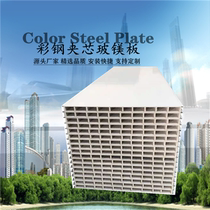 Color steel hollow sandwich glass-magnesium plate fireproof food purifying dust-free workshop partition ceiling Foshan city manufacturer direct marketing