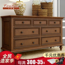 American country Six Seven bucket cabinet solid wood border cabinet Cabinet locker porch cabinet living room storage cabinet bedroom cabinet