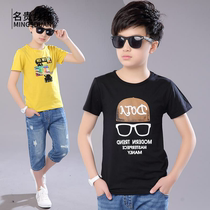5 boys shirt short sleeve T-shirt summer new 6 childrens half sleeve t blood shirt Big Boy 12 boys 14 years old
