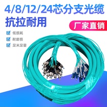 om3 branch cable FC-SC multimode cable fiber optic jumper 8 core 12 core branch fiber optic cable FC LC bundle type bundle pigtail can be customized