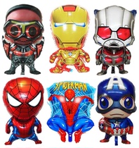 American Captain Themed Birthday Decoration Package Aluminum Film Balloon Spider-Man Series Children Birthday Cartoon Background Wall