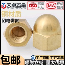 Copper cover mother cover type nut home decoration lid shaped screw cap GB923 cap M3M4M5M6M8M10M14M20