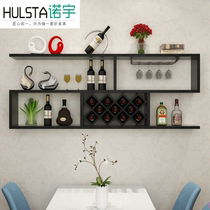  Creative restaurant household wall-mounted wine rack Wall-mounted wine cabinet wall shelf wall cabinet hanging