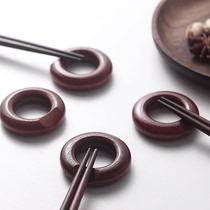 Creative cute solid wood pen holder circle Japanese chopstick holder chopsticks holder home decoration spoon hold chopsticks hold Wood