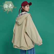 Autumn two sides wear baseball jacket women 2021 new autumn BF Korean students loose ulzzang jacket handsome