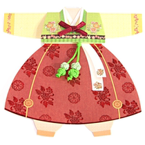 New Korean original imported card Hanbok card high-end card birthday greeting card