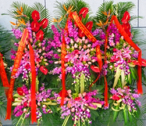 Shanghai opening flower basket celebration opening housewarming business flower basket luxury 2-layer flower basket full of flowers