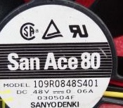 Sanya 109R0848S401 8025 48V 0 06A fan EBM 8318 8032 48V