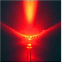 White red 5MM red LED LED luminous tube indicator light F5 bright red light long feet