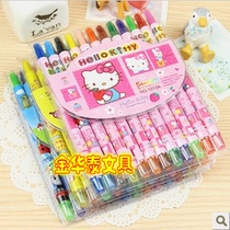 Crayon graffiti rotary kindergarten stationery Wash Safe 12-color color rotary oil painting stick Korean children