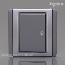 Schneider switch socket E3000 silver gray single single control one open with LED light switch panel