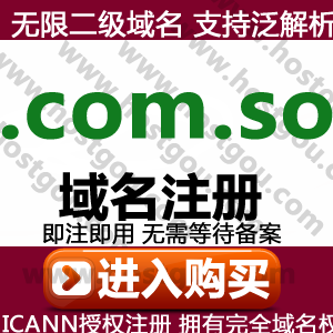   com so Domain name registration supports pan-parsing search domain name Rice Somalia national website purchase application