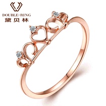  Debelin jewelry 14k rose gold diamond ring Gift proposal ring Diamond ring Female ring Jewelry Wedding