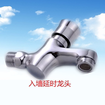 All copper hexagonal delay faucet into the wall basin faucet sink faucet washing basin faucet hand press faucet