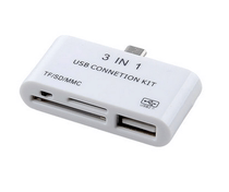 Multifunctional mobile phone OTG card reader all-in-one u disk SD card TF card dual-purpose USB power supply mini adapter