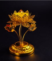 Sky Incense Cabinet High Foot Lotus Candle Terrace Buddha front for lamp Alloy Ghee oil lamp holder wax table candle holder long Ming lamp