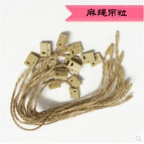 Hemp rope tag rope hanging particles Mother buckle Hand needle lanyard Hemp rope Twine hanging particles