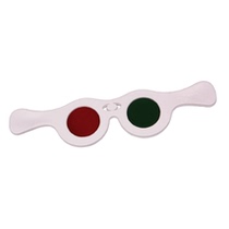 Optometry red and green glass optometry auxiliary red and green glasses optometry frame red and green color blind optometry auxiliary frame 3D