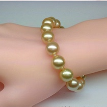 Natural Nanyang Golden Pearl Powder Necklace Bracelet Fashion Handstring Handset Handset Handset to send Girlfriend to Mother-in-law