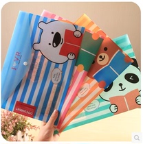Special price Korean stationery fresh cute cartoon A4 horizontal vertical file bag information bag test roll bag custom custom