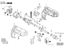 Bosch TBM3500 3400 original parts carbon brush switch chassis Rotor Stator power cord etc.