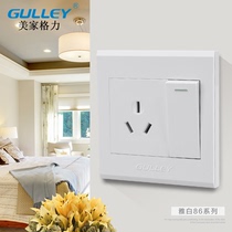 86 type air conditioning electrical three-hole single control switch socket panel 3-hole 16a with switch household 16-amp wall concealed installation